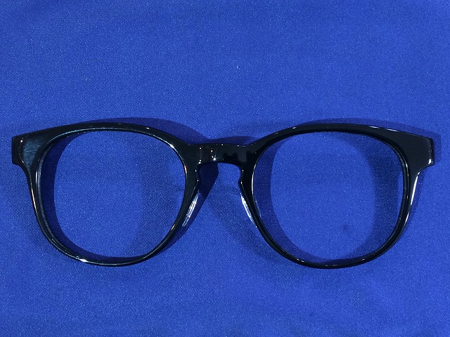 黒と青とべっ甲の ハンドメイドメガネ